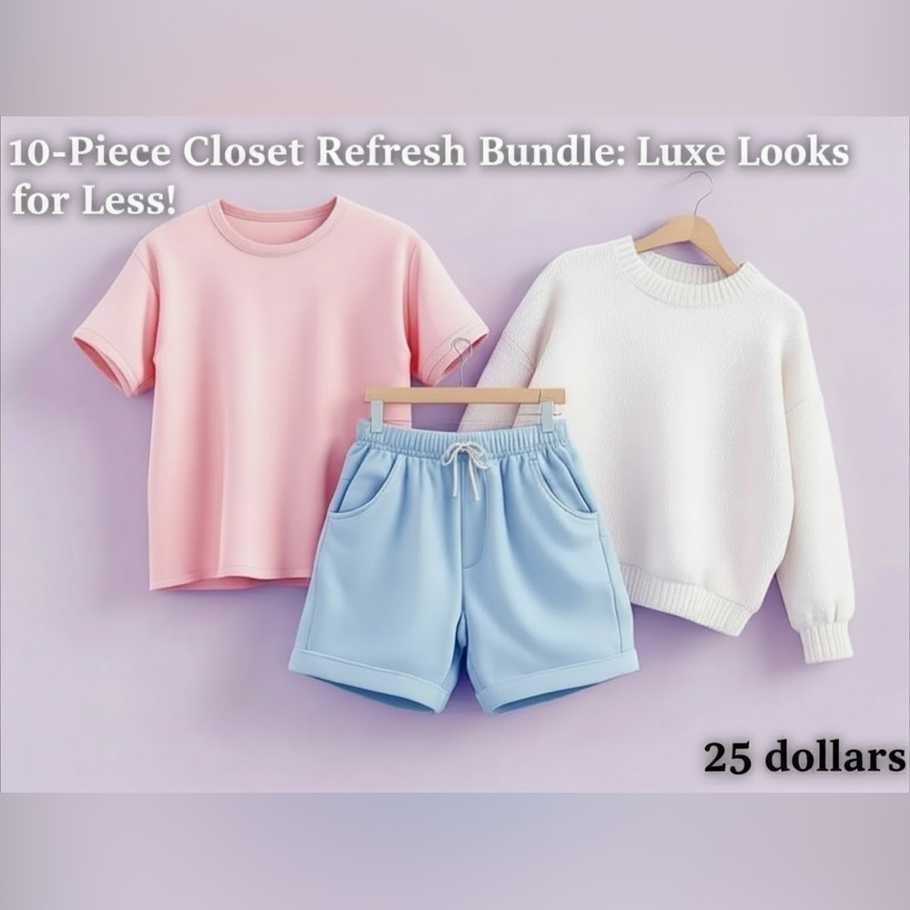 10-Piece Mixed Wardrobe Bundle: Tops, Pants, Shirts, Swimwear & Rompers